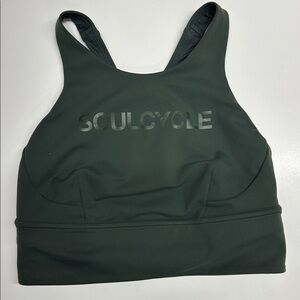 Lululemon SoulCycle Sports Bra Wunder Train Longline Unpadded Spruce Green 6